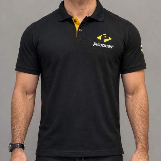 Polo Oficial Pisoclean — Linha Masculina